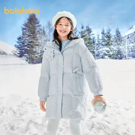 巴拉巴拉儿童长款羽绒服2025冬季童装中大童保暖女童外套时尚潮酷商品大图