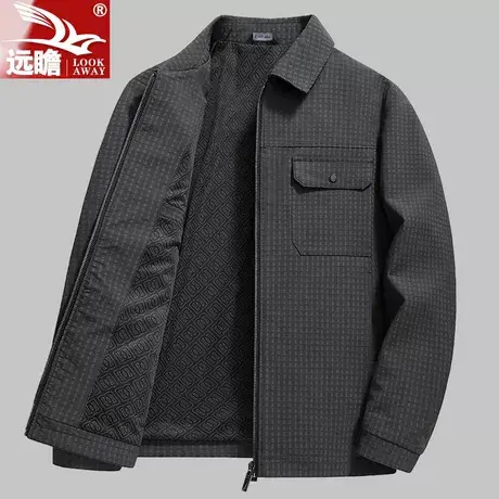 男士翻领工装夹克2023秋季新款中年爸爸装休闲外套春秋款百搭上衣商品大图