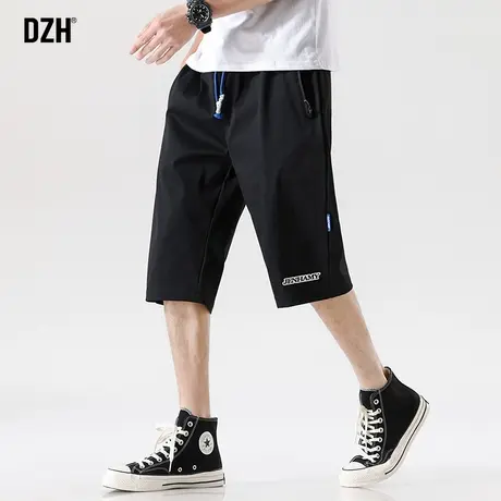 男士黑色休闲短裤男夏季潮牌运动五分裤速干裤2023新款半截裤男款商品大图