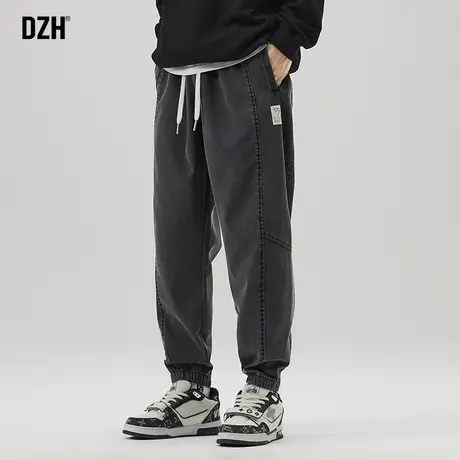 男士束脚裤子男冬季加厚2024新款莱赛尔休闲裤宽松百搭工装长裤潮商品大图