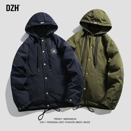 男士连帽棉服男款潮牌冬季加厚棉衣男款棉袄外套2023年新款面包服商品大图