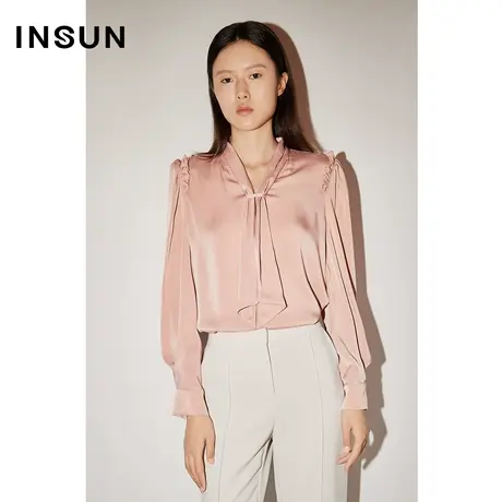 COVER秋季飘带复古轻法式宫廷感衬衫商品大图