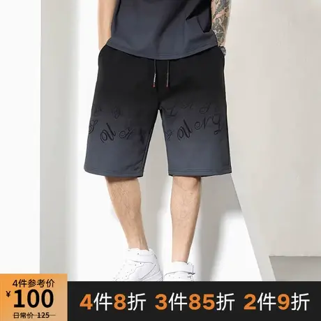 GxxH大码男装潮牌胖子宽松五分裤子肥佬夏季加肥加大渐变休闲短裤商品大图