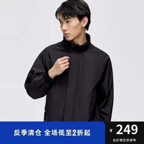 马克华菲防水面料解构拼接立领夹克男秋新款宽松休闲时尚外套商品大图