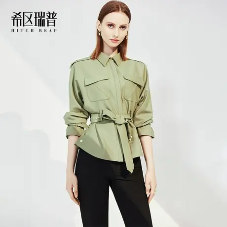 希区高端工装短外套女装秋冬2023年新款时尚气质宽松上衣流行夹克商品大图