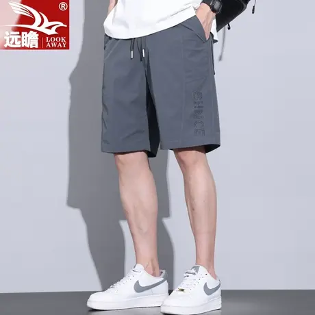 冰丝休闲短裤男士夏季薄款外穿5分中裤潮牌宽松运动五分裤子男生商品大图