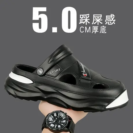 男士雨鞋户外增高防水防滑厨房工作鞋踩屎感时尚溯溪涉水沙滩鞋男商品大图