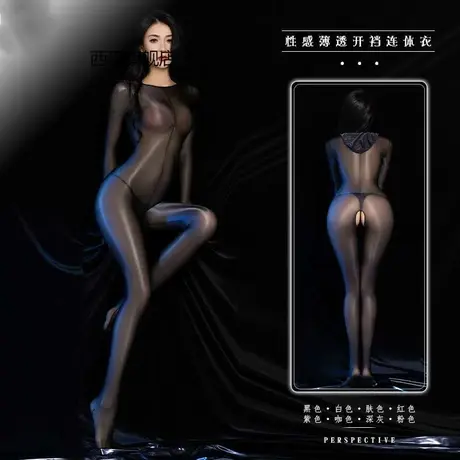 新款火爆透视高弹开档连体衣情趣内衣女图片