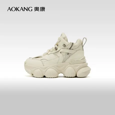 奥康女鞋 2023秋季新款韩版百搭厚底增高运动休闲鞋潮流老爹鞋图片