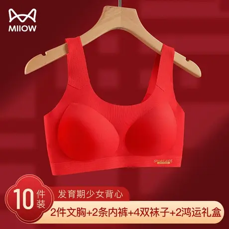 猫人本命年女童发育期内衣无痕背心第二阶段透气初高中生文胸套装商品大图