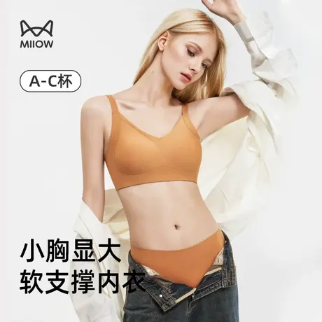 MiiOW/猫人小胸聚拢内衣女软支撑上托舒适文胸无痕固定杯2024春款商品大图