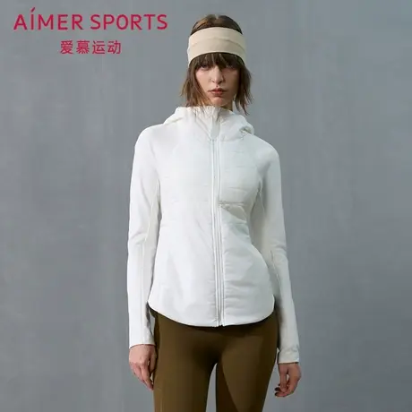 爱慕运动秋日向暖24秋冬女士外穿带帽拉链薄棉服AS144T61商品大图