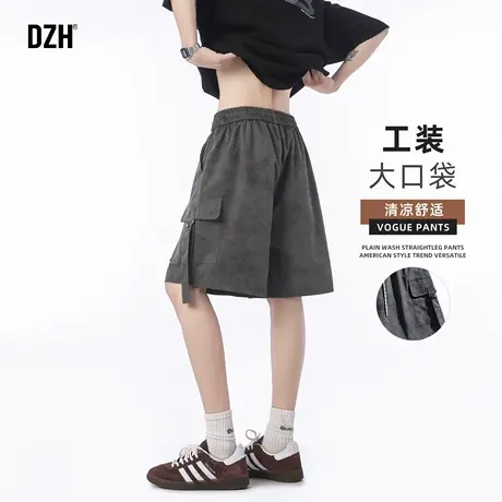 男生大口袋迷彩工装短裤男款夏季新款宽松大码中裤休闲五分裤子男商品大图