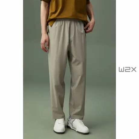 w2x夏季薄款直筒宽松休闲裤冰丝垂坠感男裤子免烫阔腿裤百搭长裤商品大图