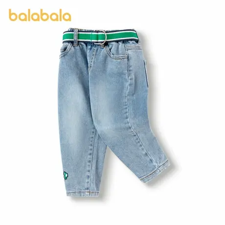 【商场同款】巴拉巴拉男童长裤儿童牛仔裤2024新款春季经典萝卜裤图片