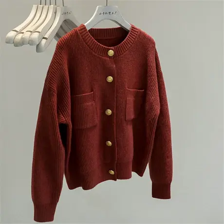 非常出色的毛衣开衫の日系潮款！高端气质毛衣女秋冬季新款宽松商品大图