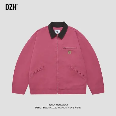 男士工装夹克男美式复古翻领上衣2023新款情侣装外套男款秋季衣服商品大图