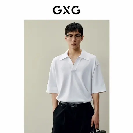 【X】GXG男装伊力特毛织polo衫男士24年夏季品G24X242062图片