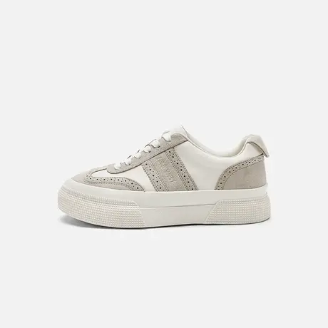 Nine West/玖熙2025年秋季新款厚底休闲鞋女增高德训板鞋时尚百搭商品大图