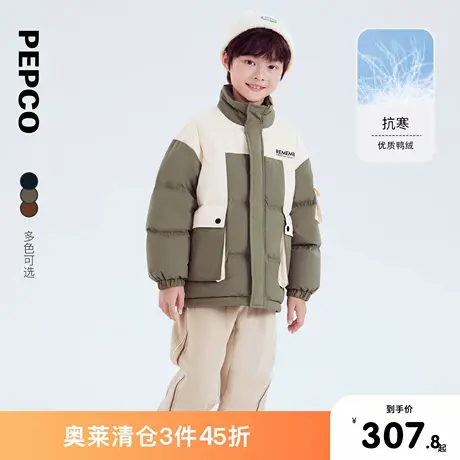 小猪班纳童装2025冬装新款儿童羽绒服中大童男童拉链衫男孩潮冬季商品大图