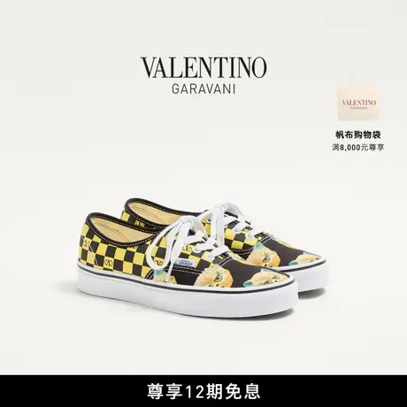 [新品上市]华伦天奴与VANS联名女士运动鞋VLOGO棋盘格猫咪款商品大图