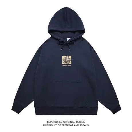 趣味虎头虎脑小老虎印花卫衣男2023新款秋冬季小众设计感宽松上衣图片