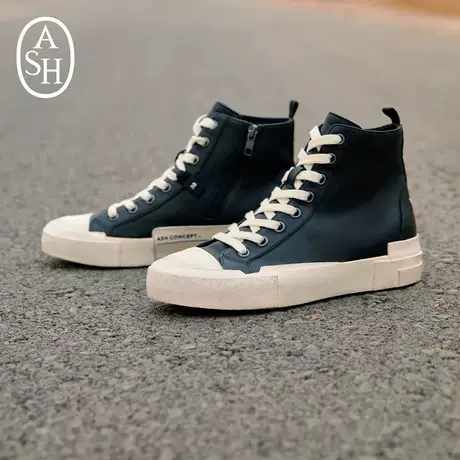 【会员专享】ASH女鞋GHIBLY BIS系列潮流高帮鞋纯色增高加硫鞋商品大图