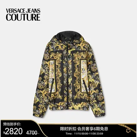 【12期免息】VERSACE JEANS COUTURE 男士Logo Couture防风夹克图片