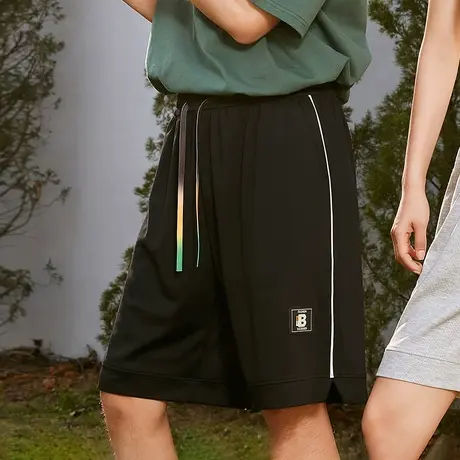 休闲短裤子男夏季薄款冰丝弹力直筒宽松五分裤运动凉感速干沙滩裤商品大图