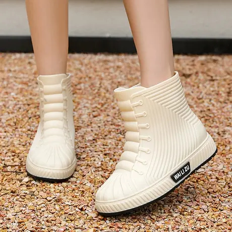 2024新款成人水鞋防水防滑中筒雨鞋女款雨靴雨天专用鞋厨房胶鞋软商品大图