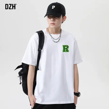 男士白色t恤美式短袖男潮牌潮流衣服夏季体恤衫情侣装夏装半袖白t商品大图