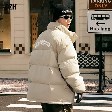 男生哥特风立领棉服男冬季加厚保暖潮牌休闲棉衣外套宽松上衣百搭商品大图