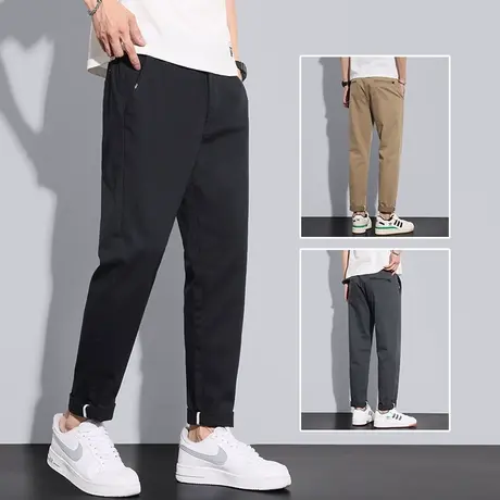 夏季男裤潮牌日系港风男士休闲长裤子男款直筒宽松工装秋季春秋款商品大图