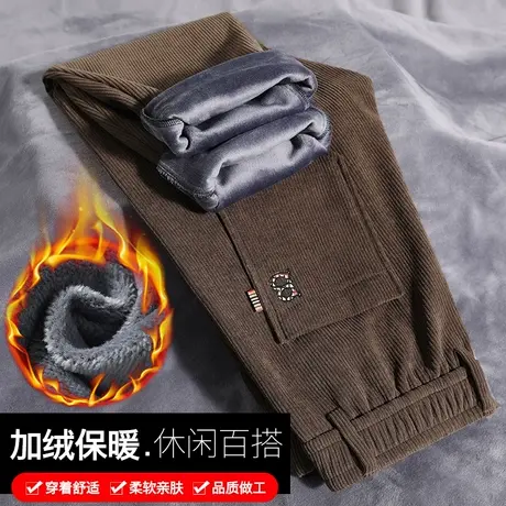 秋冬款男士抗寒防风保暖裤冬季2023新款男装加绒加厚休闲裤子冬天商品大图
