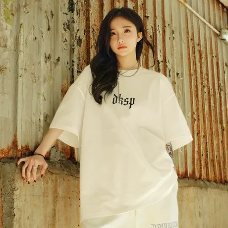 美式街头厚板胶印花短袖简约T恤 男潮牌国潮宽松潮流半袖男款夏季商品大图