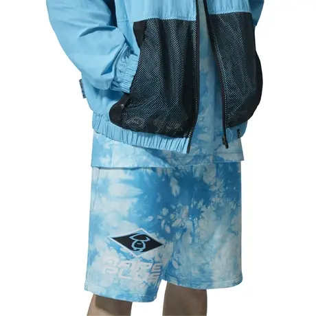 AAPE+运动男装春夏撞色字母印花口袋拼接扎染休闲短裤6775XXG图片