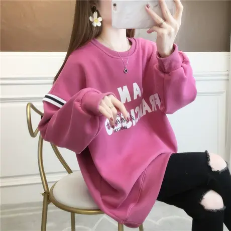 设计感小众卫衣女春秋季韩版宽松中长款薄款早春装ins上衣外套潮图片