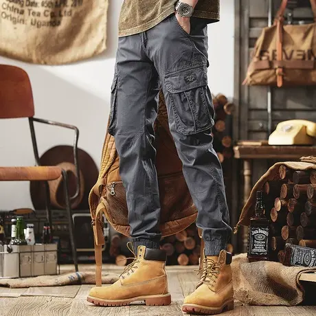 Modi Nick/摩帝尼克男士潮牌束脚工装裤时尚百搭休闲裤男款裤子商品大图