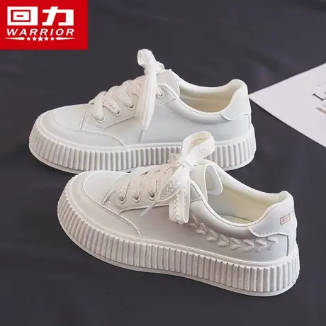 回力女鞋小白鞋女2022新款秋冬季ins潮百搭运动鞋子厚底休闲板鞋商品大图