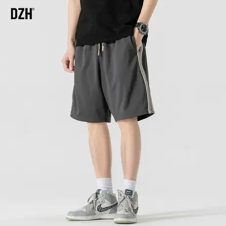 男士冰丝短裤男夏季潮牌薄款男裤速干裤子休闲宽松裤凉凉裤五分裤商品大图