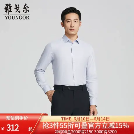 【商场同款】雅戈尔男士长袖衬衫春秋新款官方商务休闲长袖衬衫男商品大图