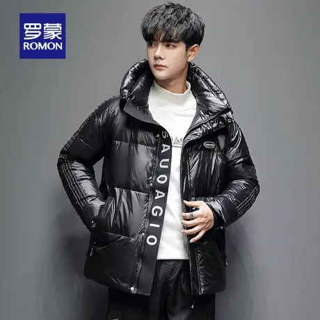 【反季特价清仓】罗蒙男士羽绒服冬季短款连帽加厚保暖面包外套潮商品大图