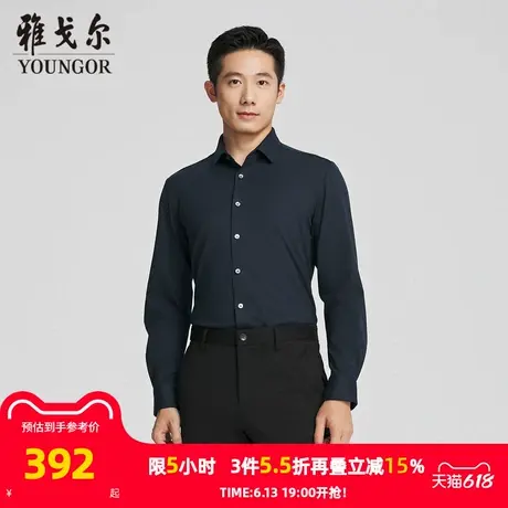 【商场同款】雅戈尔男士长袖衬衫春秋新款官方商务休闲长袖衬衫男商品大图