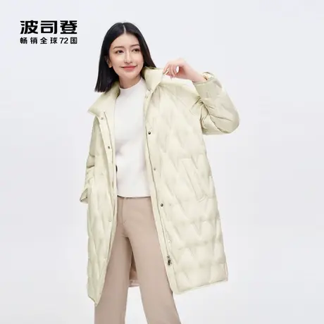 波司登冬季商务廓形舒适气质优雅立领女士鹅绒服时尚保暖图片