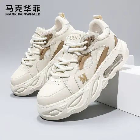 马克华菲男鞋2025新款老爹鞋男厚底增高板鞋休闲夏季透气鞋子男款商品大图