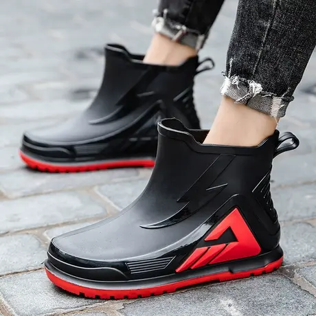 钓鱼专用水鞋男赶海运动防雨鞋男士防滑胶鞋防水鞋男款工作雨靴男商品大图