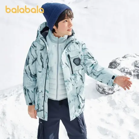 【TRICKCOOIP】巴拉巴拉童装男童中长款羽绒服24秋冬大童保暖时尚商品大图