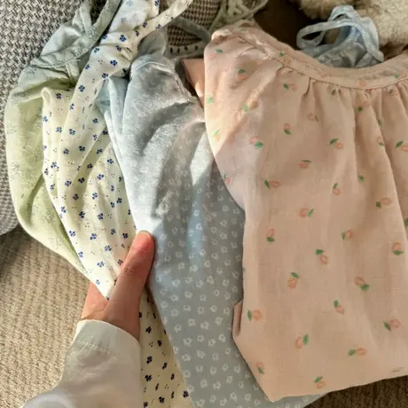 新品！！A类纯棉双层纱布睡裙女夏季薄款可外穿家居服吊带裙图片
