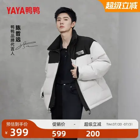 陈哲远明星同款鸭鸭男羽绒服立领2025秋冬保暖90绒外套商品大图