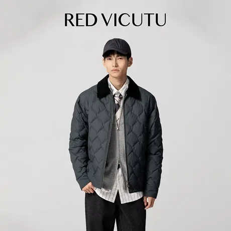 VICUTU威可多男羽绒服舒暖鹅绒外套日常简约休闲商务百搭翻领外套图片